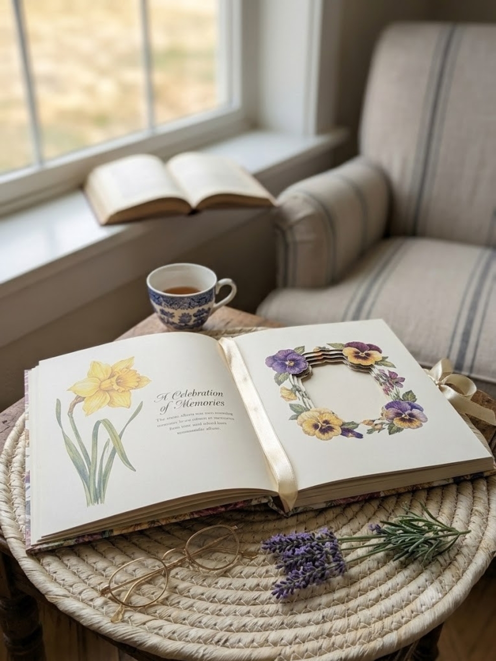 Sandra Kuck Vintage Floral Photo Album 1996 Cottagecore Botanical